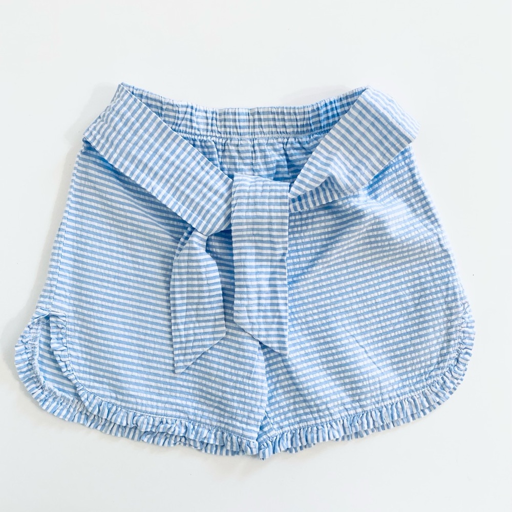 Monday’s child Royal Stripe Seersucker Girls Short Size 6X